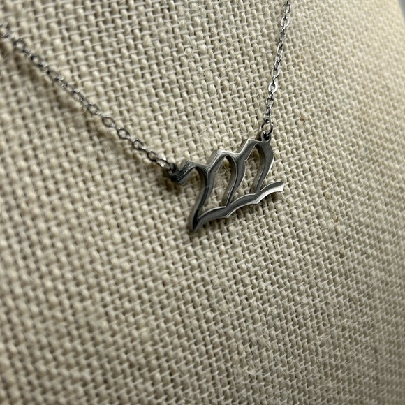 222 Angel Number Necklace Gold or Silver 18 inch length Stainless Steel‎ - Picture 9 of 10